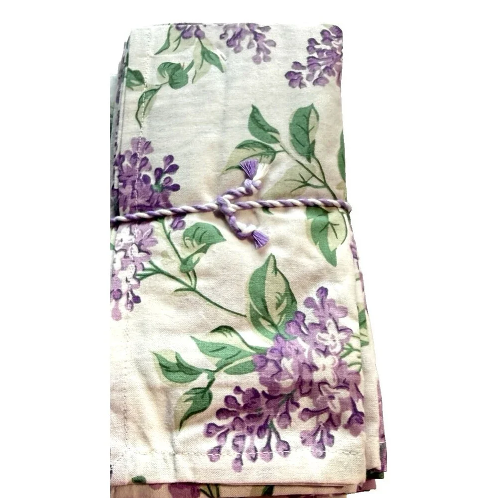 April Cornell Napkins Lilac Festival French Country Garden Cotton Set of 12